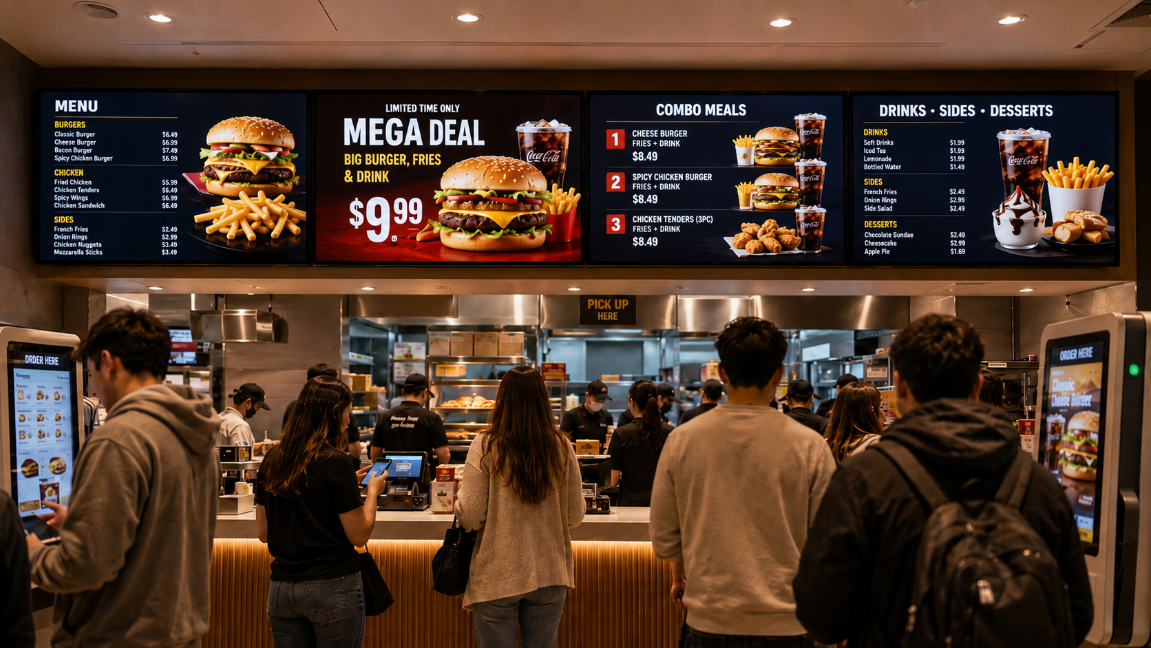 Multiple digital displays powered by Schaufenster